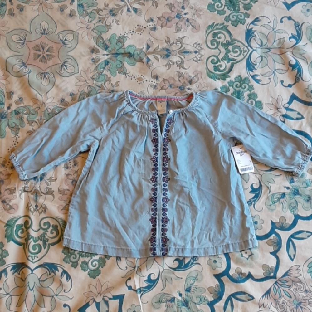 OshKosh B'gosh Light Blue Jean Tunic Shirt 5